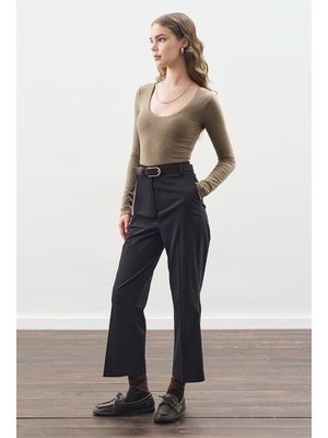 MANUKA Siyah Flare Kesim Pantolon