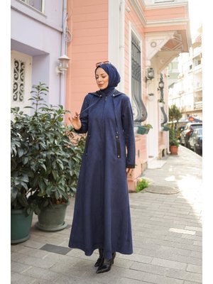 Kadeem Giyim Melina Süet Kapüşonlu Kap –