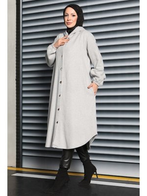 Tofisa Grı Gri Düğmeli Bileği Lastikli Kaşe