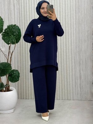 MODANURSEDA Lacivert Pantolon Takım