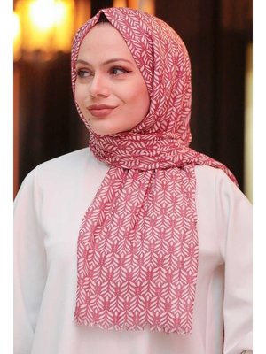 Neva Style Desenli Bordo Şal 7534br