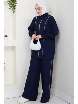 Bestenur Lacivert Biyeli Oysho İkili Takım