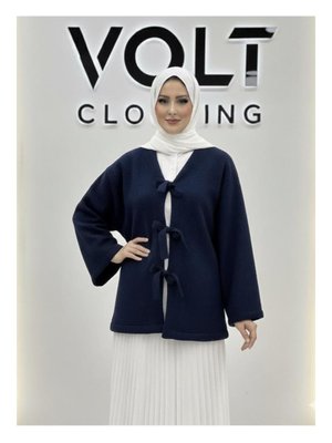 Volt Clothing Lacivert Fiyonk Detaylı Hırka