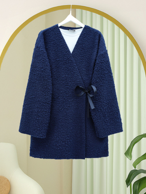 Podyumplus Laci Yandan Bağlamalı Buklet Kimono