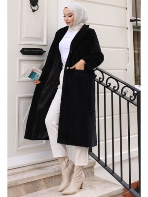 Benguen Siyah Tay Tüyü Kaban