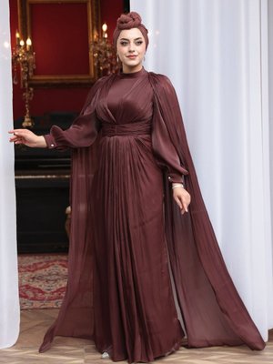 Neva Style Pelerinli Kahverengi 5447kh