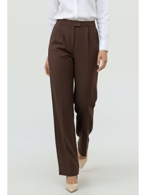 Benguen Kahverengi Cepli Palazzo Pantolon