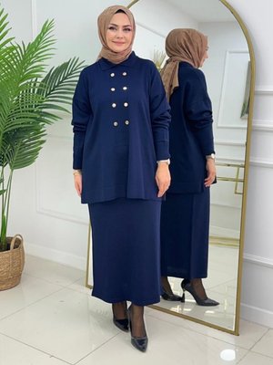 MODANURSEDA Lacivert Etek Takım