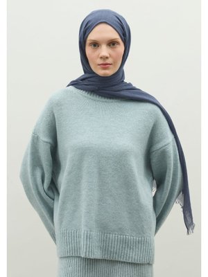 FRESHSCARFS İndigo Kaşmir Dokulu Şal