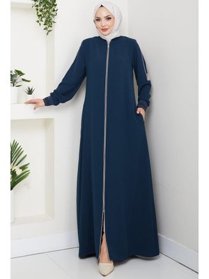 Hafsa Mina Petrol Biye Detaylı Ferace