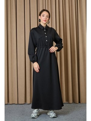 Podyumplus 12655elb Beli Tünelli Çıtçıt Detaylı Elbise