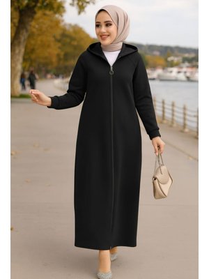Neva Style Kapüşonlu Siyah Kap 72231s