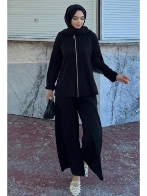 Benguen Siyah Fermuarlı İkili Takım