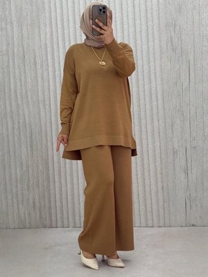 MODANURSEDA Taba Pantolon Takım