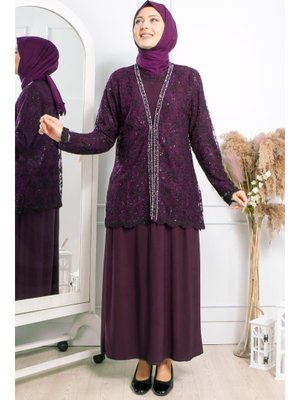 MODAVİKİ Mürdüm Taş İşleme Abiye