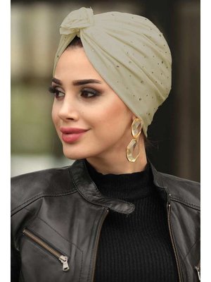 Neva Style Kar Yağdı Bej Bone Şal 7527bej