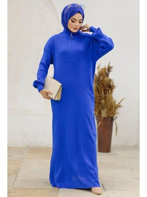 Neva Style Sax Mavisi Triko Elbise 4852sx