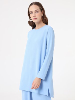 Refka Mavi Aerobin Basic Tunik & Pantolon İkili Takım