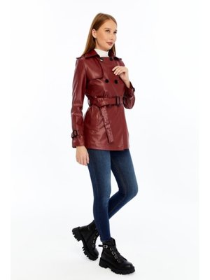 Jamila Bordo Deri Trençkot/ceket