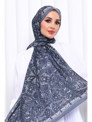 İmaj Butik Füme Desenli Soft Dijital Şal