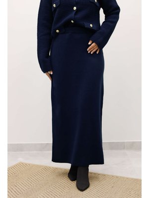 Tesettür Dünyası Lacivert Triko Etek
