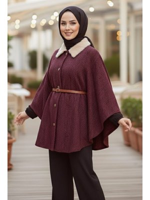 Tofisa Kırmızı Zikzak Desenli Kemerli Pamço