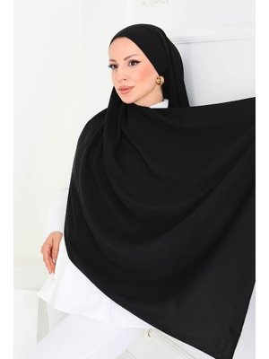 Tofisa Siyah Sıyah Medine İpeği Şal