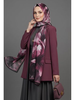 Tofisa Murdum Mürdüm Mystic Flora Serisi Pamuk Şal