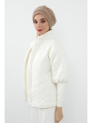 Aisha`s Design 98tk Taş Pileli Kışlık Tüylü Kaşe Bone,b