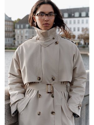 MANUKA Zurıch Oversıze Trençkot Kum