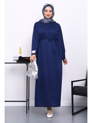 İmaj Butik Lacivert İki İplik Modal Elbise