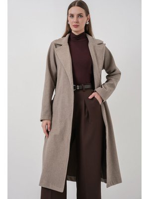 Bigdart Taş Kruvaze Yaka Kaşe Kaban