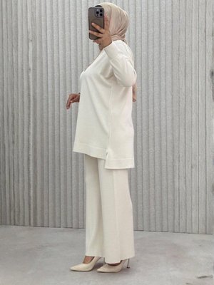 MODANURSEDA Taş Rengi Pantolon Takım