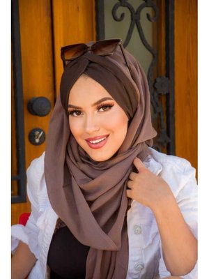 AİŞE TESETTÜR Vizon Kahve Burgu Hazır Şal