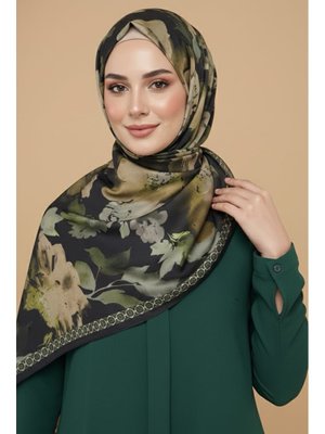 Tofisa Zumrut Zümrüt Midnight Bloom Serisi Pamuk Şal