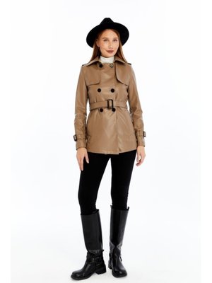 Jamila Vizon Deri Trençkot/ceket