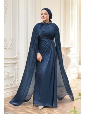 Neva Style Pelerinli Lacivert 54391l