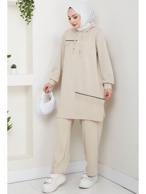 Bestenur Bej Zincir Detay Oysho İkili Takım