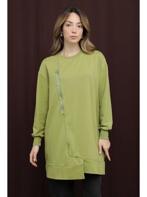 Podyumplus 10735tun İşlemeli Ve Fermuarlı Tunik