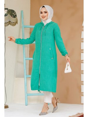 Neva Style Fermuarlı Yeşil Kap 70792y