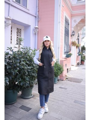 Bwest Siyah Kapitone Yelek