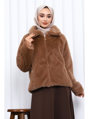 İmaj Butik Vizon Kısa Kürk Mont