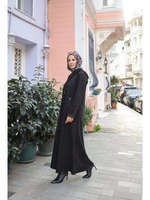 Kadeem Giyim Melina Süet Kapüşonlu Kap –