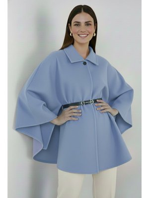 Benguen Mavi Kemerli Kaşe Panço