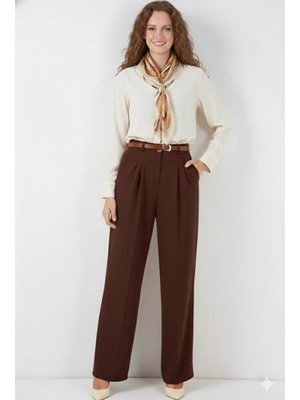Benguen Kahverengi Kemerli Pantolon