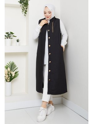 Pamuk Butik Gold Aksesuar Detaylı Kapitone Yelek