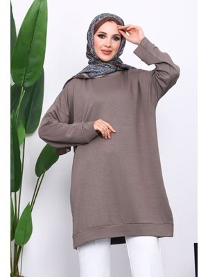 İmaj Butik Vizon Bisiklet Yaka Modal Tunik