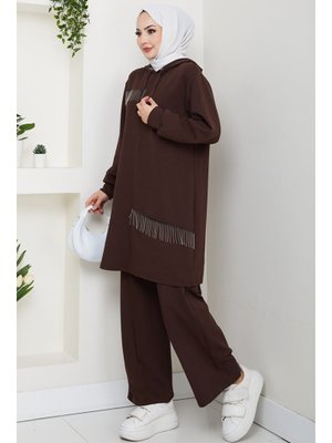 Bestenur Kahve Zincir Detay Oysho İkili Takım