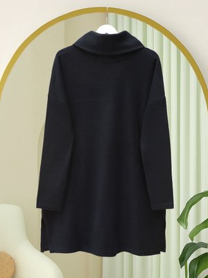 Podyumplus Laci Balıkçı Yaka Yırtmaçlı Selanik Tunik