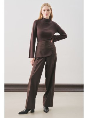 MANUKA Acı Kahve Klasik Kesim Kumaş Pantolon